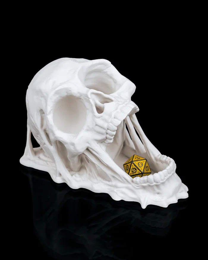 Torre de Dados Doom Skull - Porta Dados Caveira para RPG e D&D